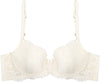 Body Lace Contour Bra in ANTIQUE WHITE. Flat lay front view