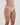 Model wears Stretch Cotton Bikini in LATTE. On body side view