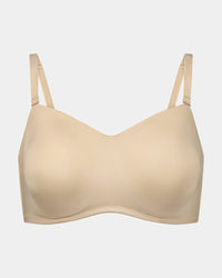 Bendon Bare Non Padded Strapless Bra in LATTE. Flat lay front view