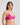 Model wears My Fit Lace Wire Free Bra in FANTASY FUCHSIA. On body side view