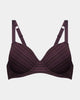 Rita Contour Bra in PLUM PERFECT. Flat lay front view