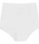 Plain Pants Full Brief in WHITE. Flat lay front view