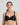 Model wears Damask Contour Bra in BLACK. On body front view