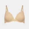 My Fit Lace Contour Bra in FRAPPE. Flat lay front view