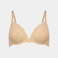 My Fit Lace Contour Bra in FRAPPE. Flat lay front view