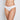 Model wears Seamless Bikini in WHITE. On body front view