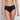 Model wears Seamless Full Brief in BLACK. On body front view