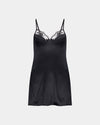Romilly Chemise in BLACK. Flat lay front view