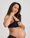 Bendon Nurture Maternity Bra in BLACK. Flat lay back view