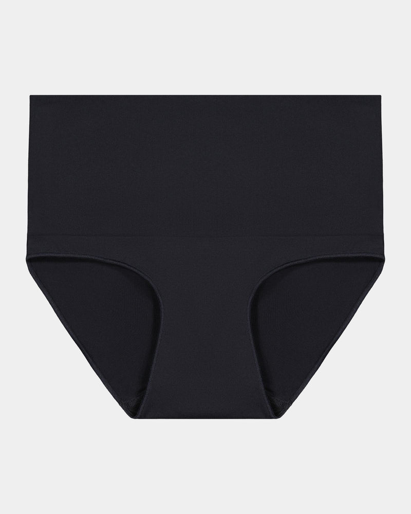 Bamboo Bodywear Full Brief in BLACK. Flat lay front view