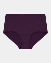 Au Naturel Full Brief in PLUM PERFECT. Flat lay front view
