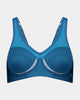 Bendon Sports Underwire Bra in COSAIR/MOSAIC BLUE. Flat lay front view