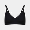 Comfit Collection Wire Free Bra in BLACK. Flat lay front view