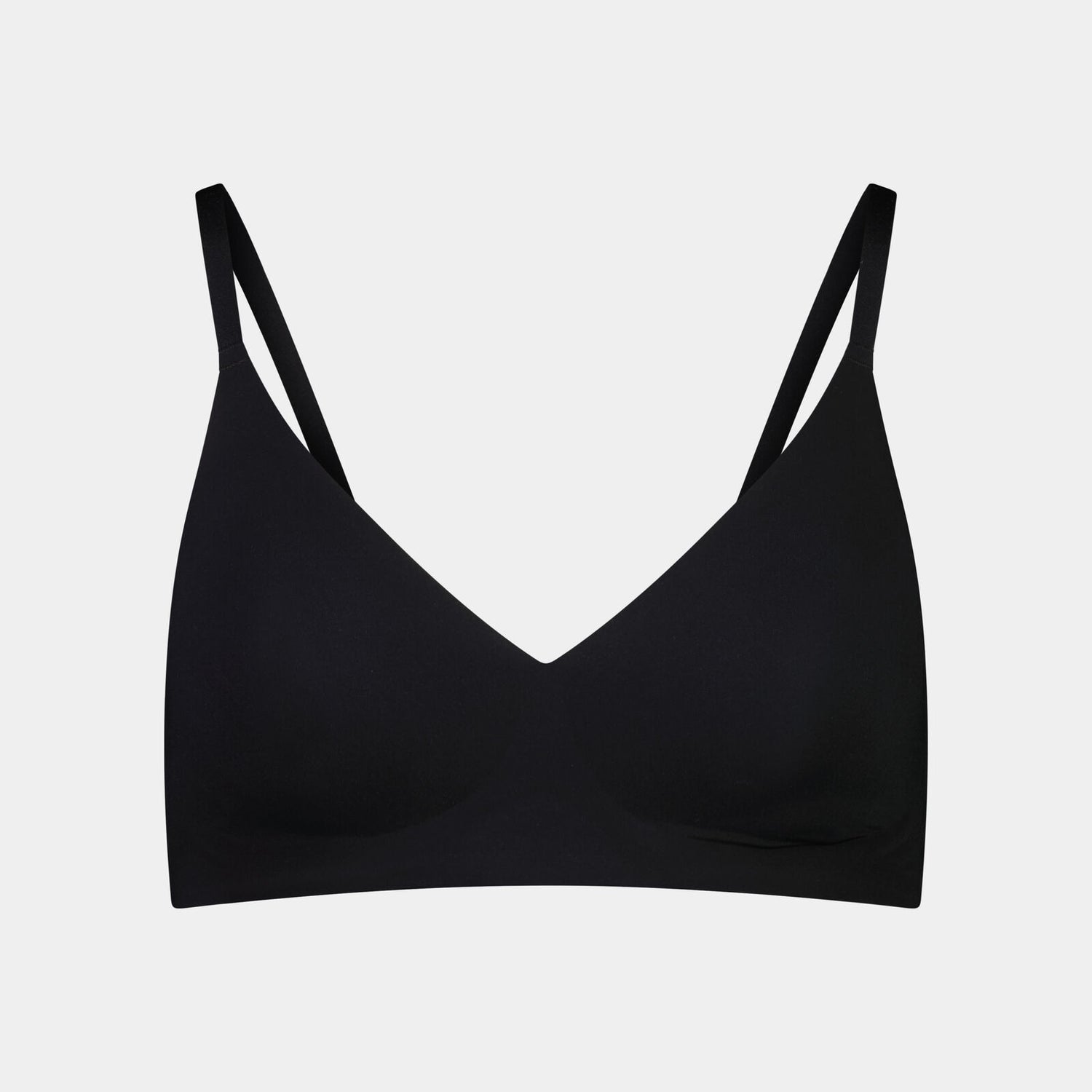 Comfit Collection Wire Free Bra in BLACK. Flat lay front view