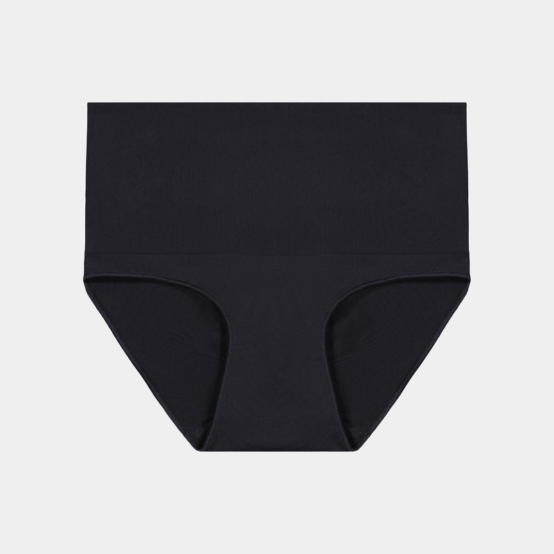 Medium Control Full Brief in BLACK. Flat lay front view