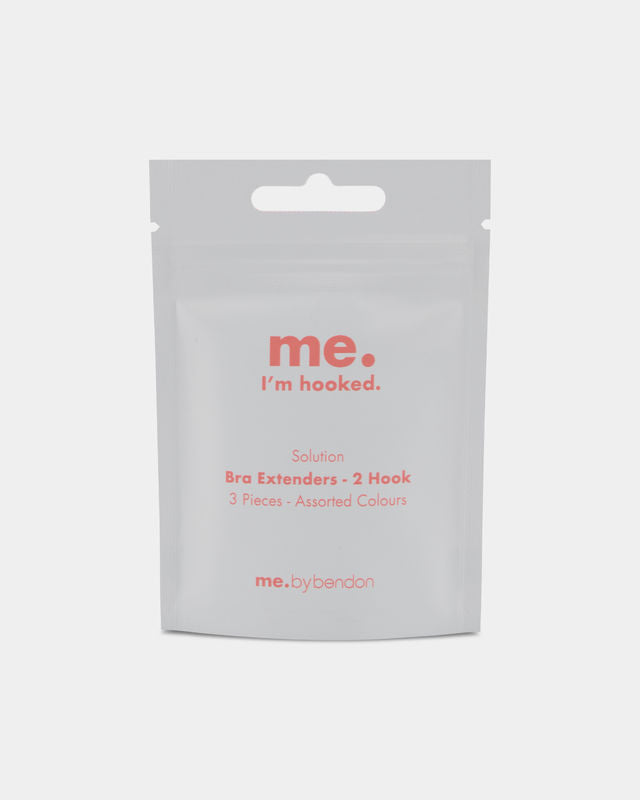 Model wears Bra Extenders 2 Hook 3 pack in ASSORTED. On body front view