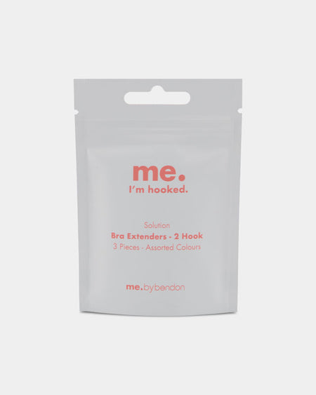 Model wears Bra Extenders 2 Hook 3 pack in ASSORTED. On body front view