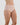 Model wears Cotton And Lace Full Brief in LATTE. On body side view