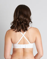 Comfit Collection Wire Free Bra in WHITE. Flat lay back view