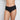 Model wears No Show Full Brief in BLACK. On body front view