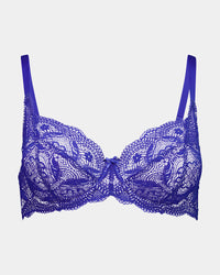 Juniper Underwire Bra in SURF THE WEB. Flat lay front view