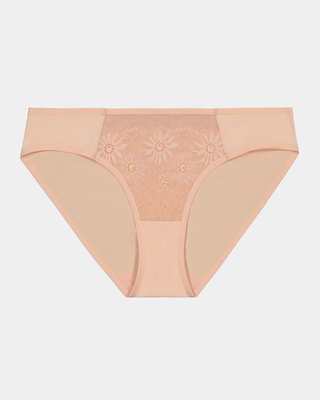 Light Touch Bikini in EVENING SAND. Flat lay front view