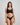 Comfit Collection Crop Top in BLACK. Flat lay back view