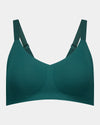 Comfit Collection Wire Free Bra in RAIN FOREST. Flat lay front view
