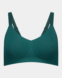 Comfit Collection Wire Free Bra in RAIN FOREST. Flat lay front view