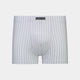 Cotton Stretch Mens Trunk in BLUE FOG STRIPE. Flat lay front view