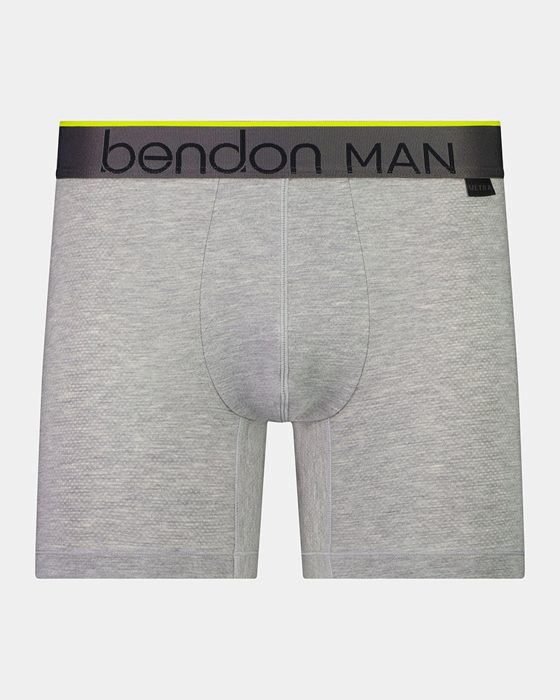 Everyday Active Mens Trunk in GREY MARL. Flat lay front view