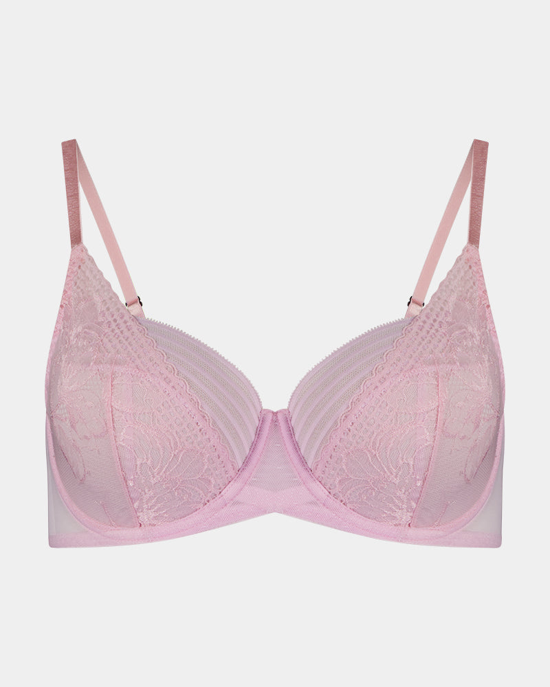 Lucille Underwire Bra in FAIRY TALE. Flat lay front view