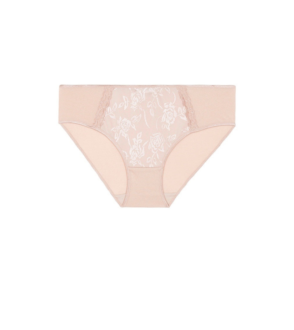 Divine Bikini in ROSE DUST. Flat lay front view