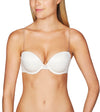 Model wears Clear Straps Bra + Lingerie Solutions in CLEAR. On body side view