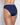 Model wears Seamless Soft High Cut Brief in Medieval Blue. On body back view