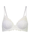 Embrace Contour Bra in WHITE. Flat lay front view