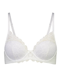Embrace Contour Bra in WHITE. Flat lay front view