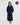 Model wears Cardrona Robe in NAVY BLAZER. On body front view