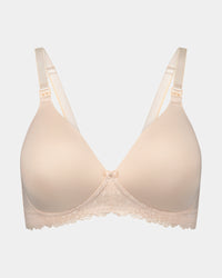 Bendon Nurture Maternity Bra in LATTE. Flat lay front view