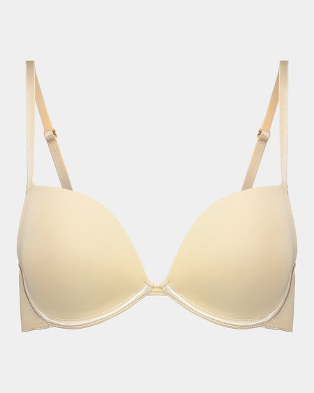 Body Basics Push Up Bra in AMERICAN NUDE. Flat lay front view
