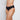 Model wears No Show Bikini in BLACK. On body front view