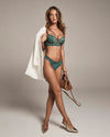 Margot Estelle Contour Long Line Bra in MEDITERRANEA. Feature shot