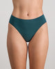 Model wears Au Naturel High Cut Brief in MEDITERRANEA. On body front view