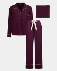 Dolce Long Pj in FIG. Flat lay front view