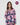 Model wears Mihika Sleeping Long Sleeve PJ Top in HONOLULU HAZE PRINT. On body front view