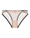 Kiki Bikini in LATTE/BLACK. Flat lay front view