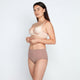 Model wears Medium Control Full Brief in MOCHA. On body front view