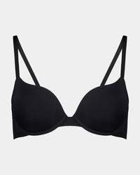 Bendon Essentials Push Up Bra in BLACK. Flat lay front view