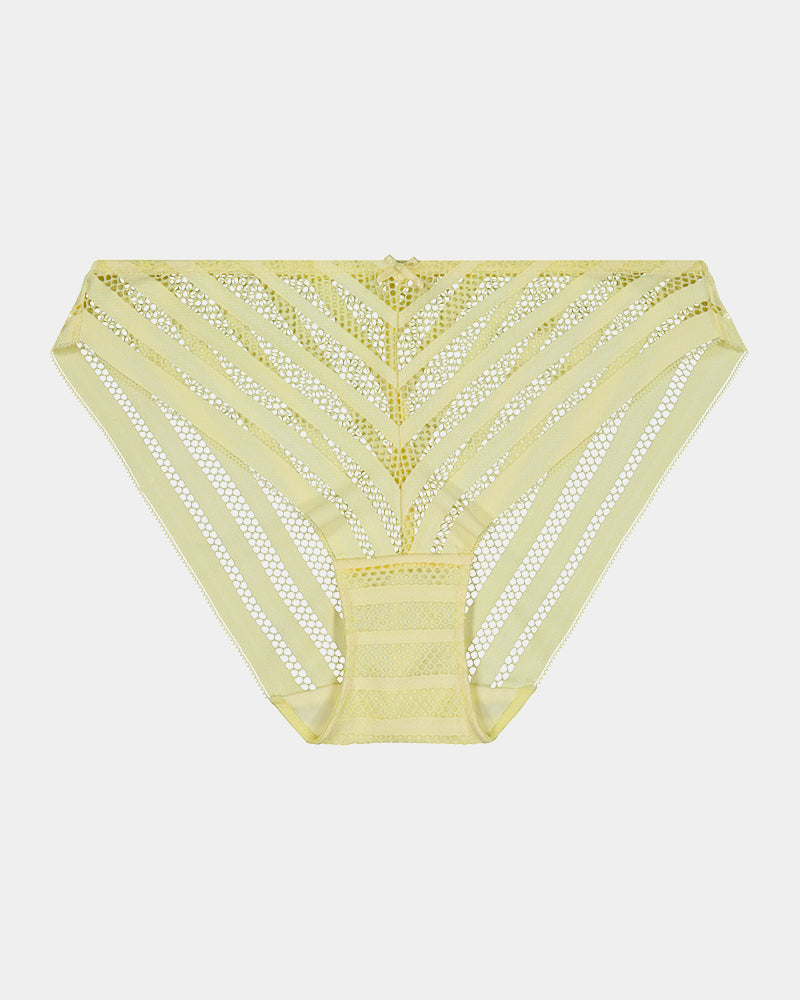 Lola Bikini in LEMON MERINGUE. Flat lay front view