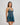 Model wears Ava Rose Babydoll in MEDITERRANEA. On body side view